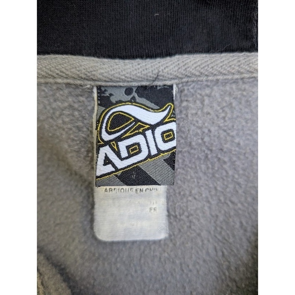Vintage Y2K Adio Skateboarding Mens Zip Up Hoodie Size M Grunge Skater Spellout - Picture 9 of 10